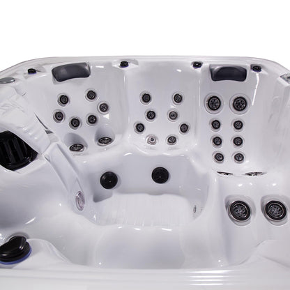 Buenospa Hollywood Spa 5-Person Hot Tub – 51 Jets, Gecko Colour Touchscreen, Built-In Audio and Lighting Waterfall (WM00840)