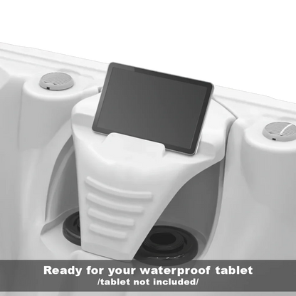 Buenospa Hollywood Spa 5-Person Hot Tub – 51 Jets, Gecko Colour Touchscreen, Built-In Audio and Lighting Waterfall (WM00840)