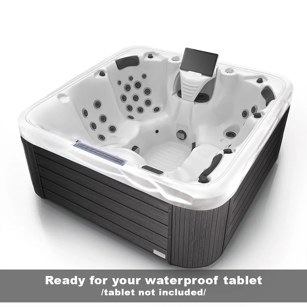 Buenospa Hollywood Spa 5-Person Hot Tub – 51 Jets, Gecko Colour Touchscreen, Built-In Audio and Lighting Waterfall (WM00840)