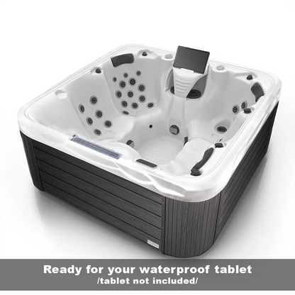 Buenospa Hollywood Spa 5-Person Hot Tub – 51 Jets, Gecko Colour Touchscreen, Built-In Audio and Lighting Waterfall (WM00840)