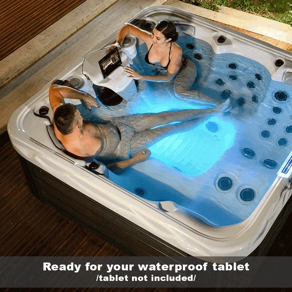 Buenospa Hollywood Spa 5-Person Hot Tub – 51 Jets, Gecko Colour Touchscreen, Built-In Audio and Lighting Waterfall (WM00840)
