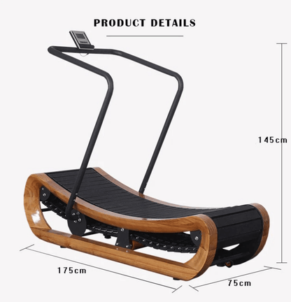 R2000 Solid Wood Curved Treadmill – Self-Powered, Studio Collection
