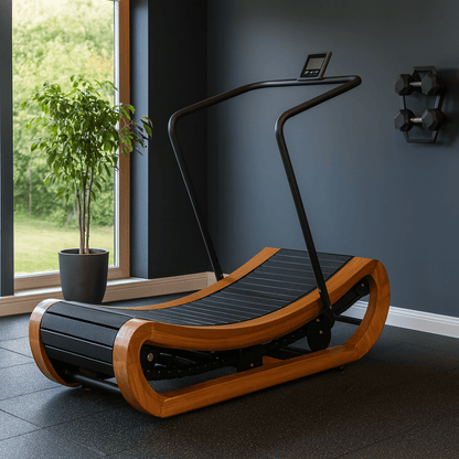 R2000 Solid Wood Curved Treadmill – Self-Powered, Studio Collection