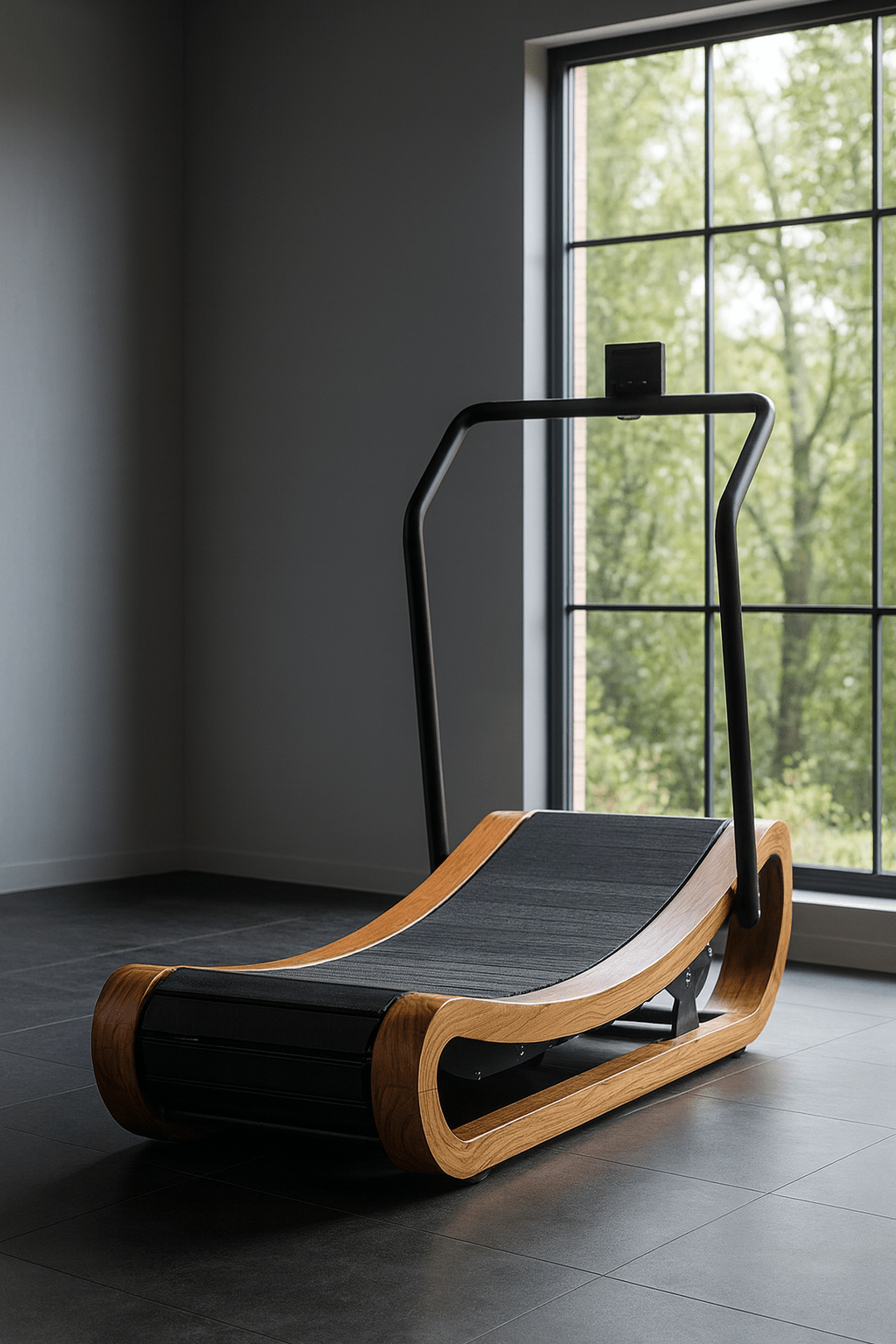 R2000 Solid Wood Curved Treadmill – Self-Powered, Studio Collection
