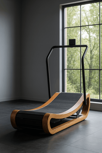 R2000 Solid Wood Curved Treadmill – Self-Powered, Studio Collection