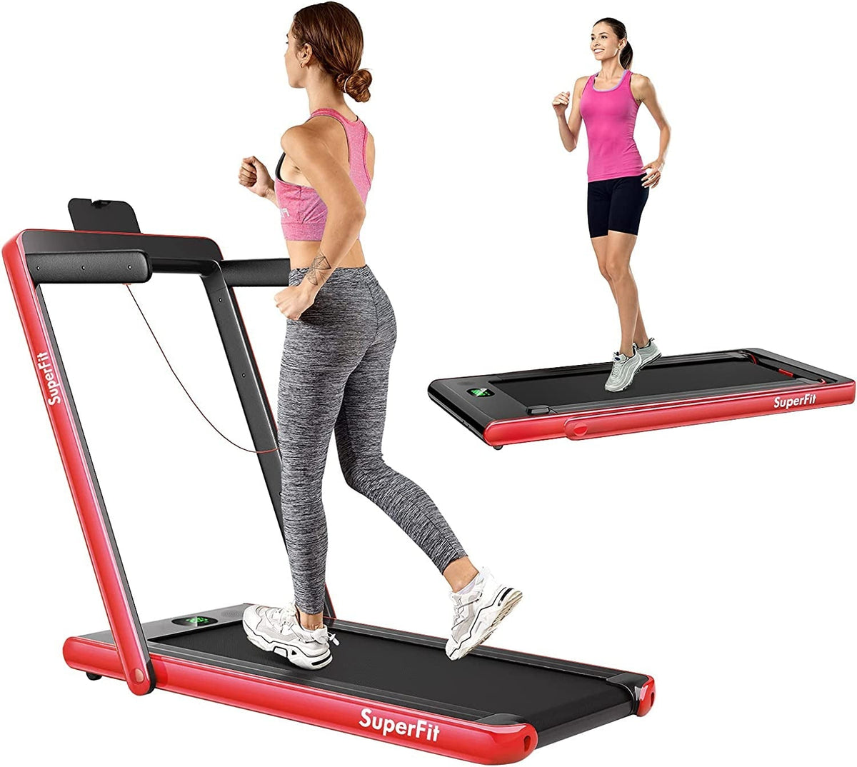 2.25HP 2 in 1 Folding Treadmill with APP Speaker Remote Control