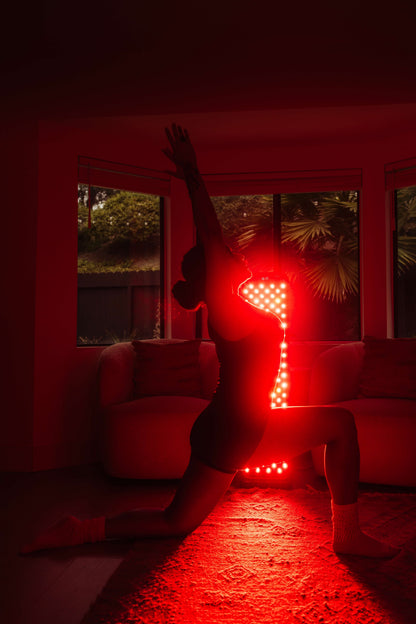 Renew Red Light The Large Panel, 6-Wavelength Red and Near-Infrared LED Panel, 304 x 5 W LEDs, 610–850 nm, 43 x 10.2 in. with Folding Rolling Floor Stand, Touch and Voice Control