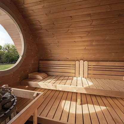 SaunaLife G11 Garden Series Outdoor Sauna Kit — 3-Space, Seats 8, Thermo-Wood