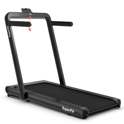 Costway SuperFit 4.75 HP 2-in-1 Folding Treadmill – Under-Desk and Running Modes