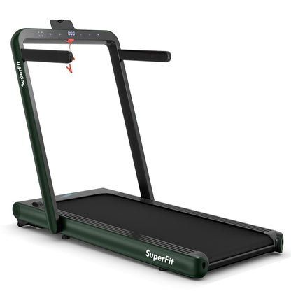 Costway SuperFit 4.75 HP 2-in-1 Folding Treadmill – Under-Desk and Running Modes