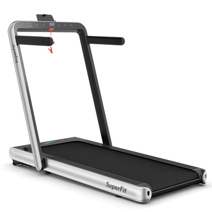 Costway SuperFit 4.75 HP 2-in-1 Folding Treadmill – Under-Desk and Running Modes