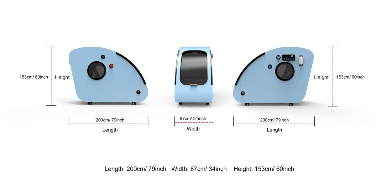TimePod 2 – Triangular Hard-Shell Monoplace Hyperbaric Chamber, 1.3–2.0 ATA