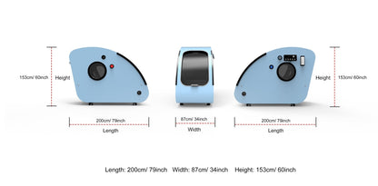 TimePod 2 – Triangular Hard-Shell Monoplace Hyperbaric Chamber, 1.3–2.0 ATA