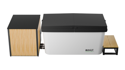 RevX X Tub Acrylic Cold Plunge with LUX 1.5 HP Chiller and Filtration System – 34 in Deep, 34–104°F, UV + Ozone